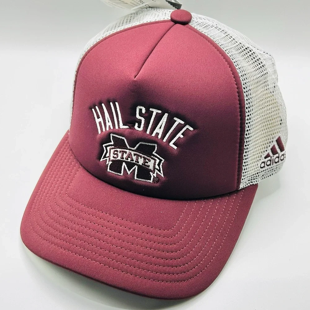 Mississippi State Bulldogs Adidas Hail State Foam Trucker Hat Cap Snapback NCAA